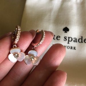 Kate Spade ♠️ rose gold flower earrings